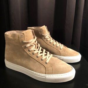 Saks Fifth Avenue Hightop Sneaker Beige Suede